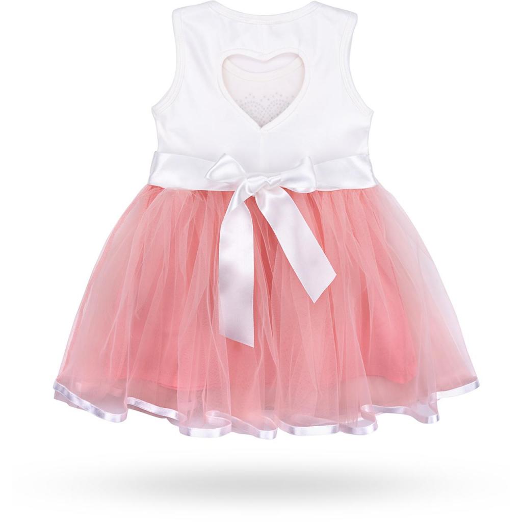 Плаття дитяче Breeze сарафан із фатіновою спідницею і серцем (10862-98G-peach)
