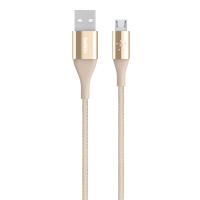 Дата кабель USB 2.0 AM to Micro 5P 1.2m DuraTek Mixit 2.4A gold Belkin (F2CU051BT04-GLD)