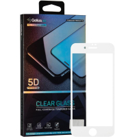 Скло захисне Gelius Pro 5D Clear Glass for iPhone 7/8 White (00000070943)