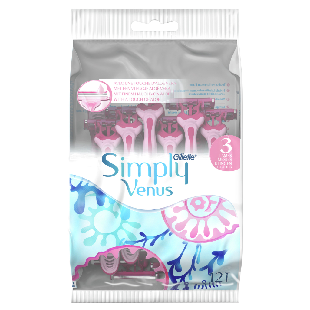 Бритва Gillette Simply Venus 3 12 шт. (7702018070732)