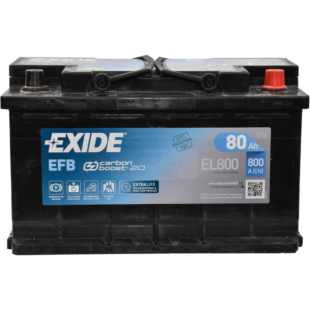 Акумулятор автомобільний EXIDE START-STOP EFB 80A (EL800)