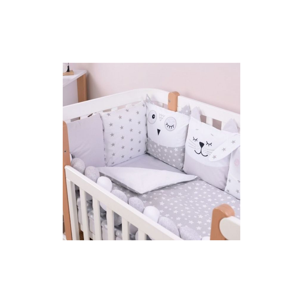 Дитячий постільний набір Верес Smiling animals white-gray new (216.07.110*90) Дитячий постільний набір Верес Smiling animals white-gray new (216.07.110*90)