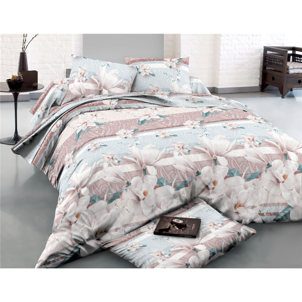 Постільна білизна MirSon Сатин 22-1284 Spring flowering King Size (2200003591828)