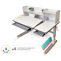Парта Mealux Sherwood XL Multicolor (BD-860 W/MC з полицею)