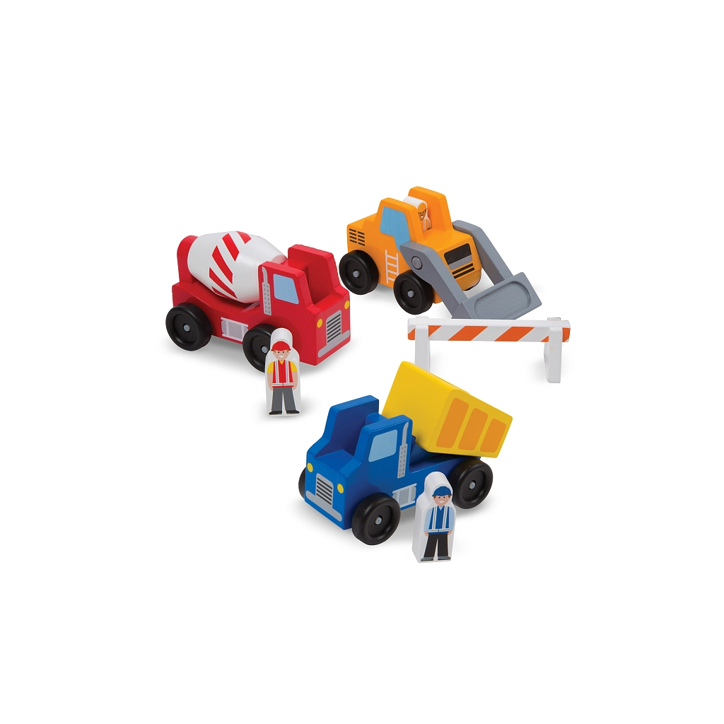 Ігровий набір Melissa&Doug Дерев'яний набір "Будівельні машинки" (MD656) Ігровий набір Melissa&Doug Дерев'яний набір "Будівельні машинки" (MD656)