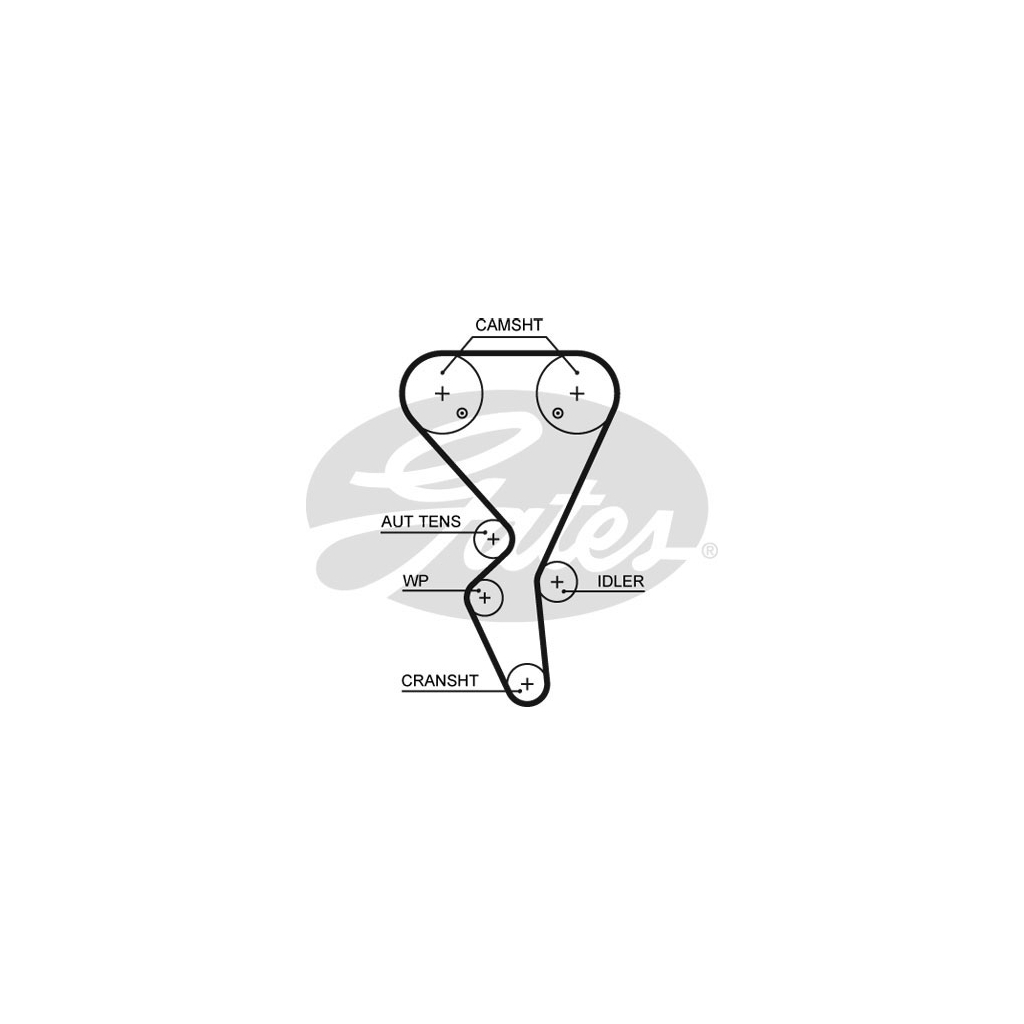 Комплект ременя ГРМ з помпой Gates KP15581XS Комплект ременя ГРМ з помпой Gates KP15581XS