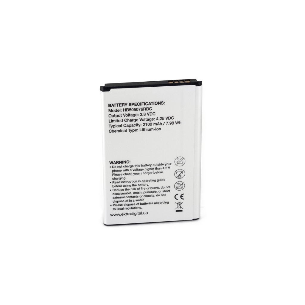 Акумуляторна батарея Extradigital Huawei HB505076RBC 2100 mAh (BMH6435)
