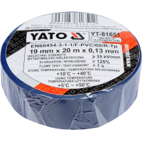 Ізоляційна стрічка Yato 20мх19мм синя (YT-81651)