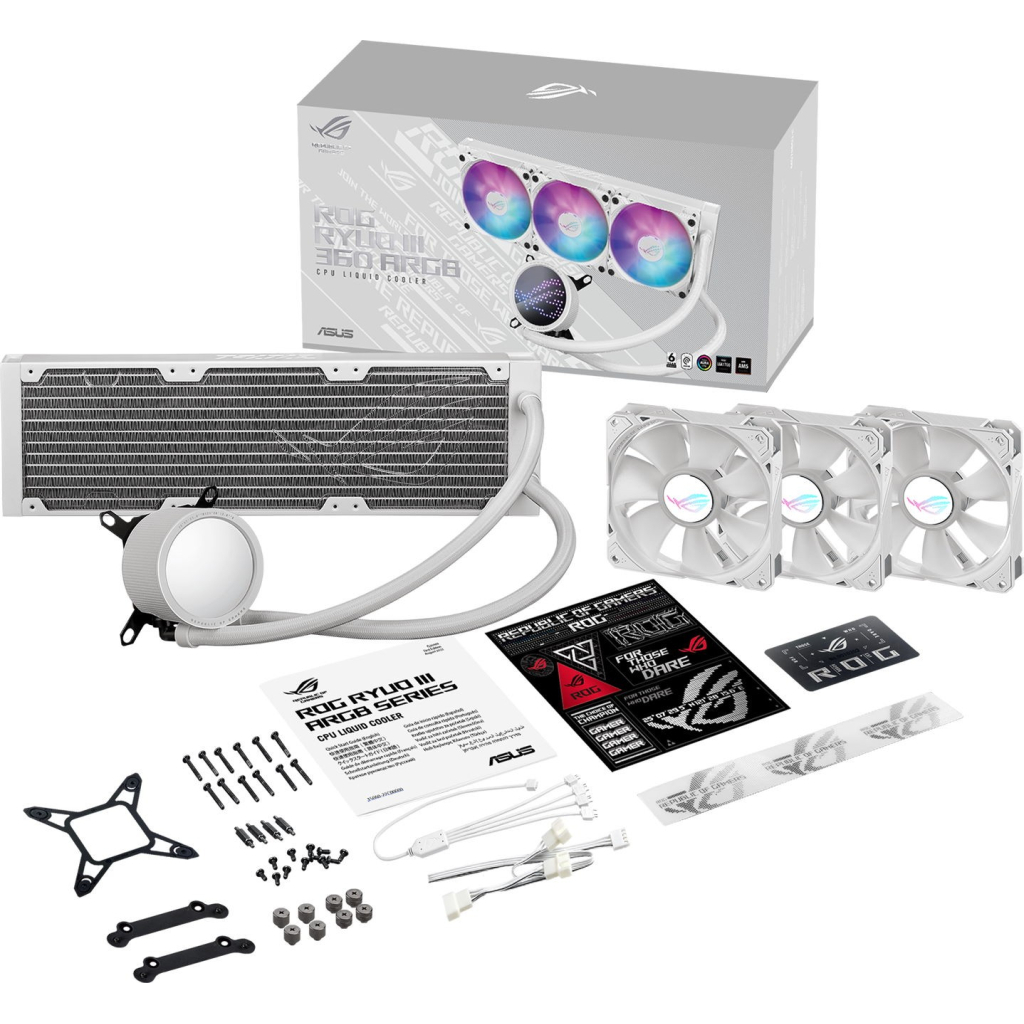 Система рідинного охолодження ASUS ROG-RYUO-III 360-ARGB-WHT (90RC00I2-M0UAY0)