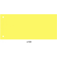 Economix page divider 240x105 mm, plastic, yellow, 100 pcs (E30811-05)