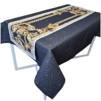 Tablecloth Provence Baroque Black 136x300 cm (4823093437807)