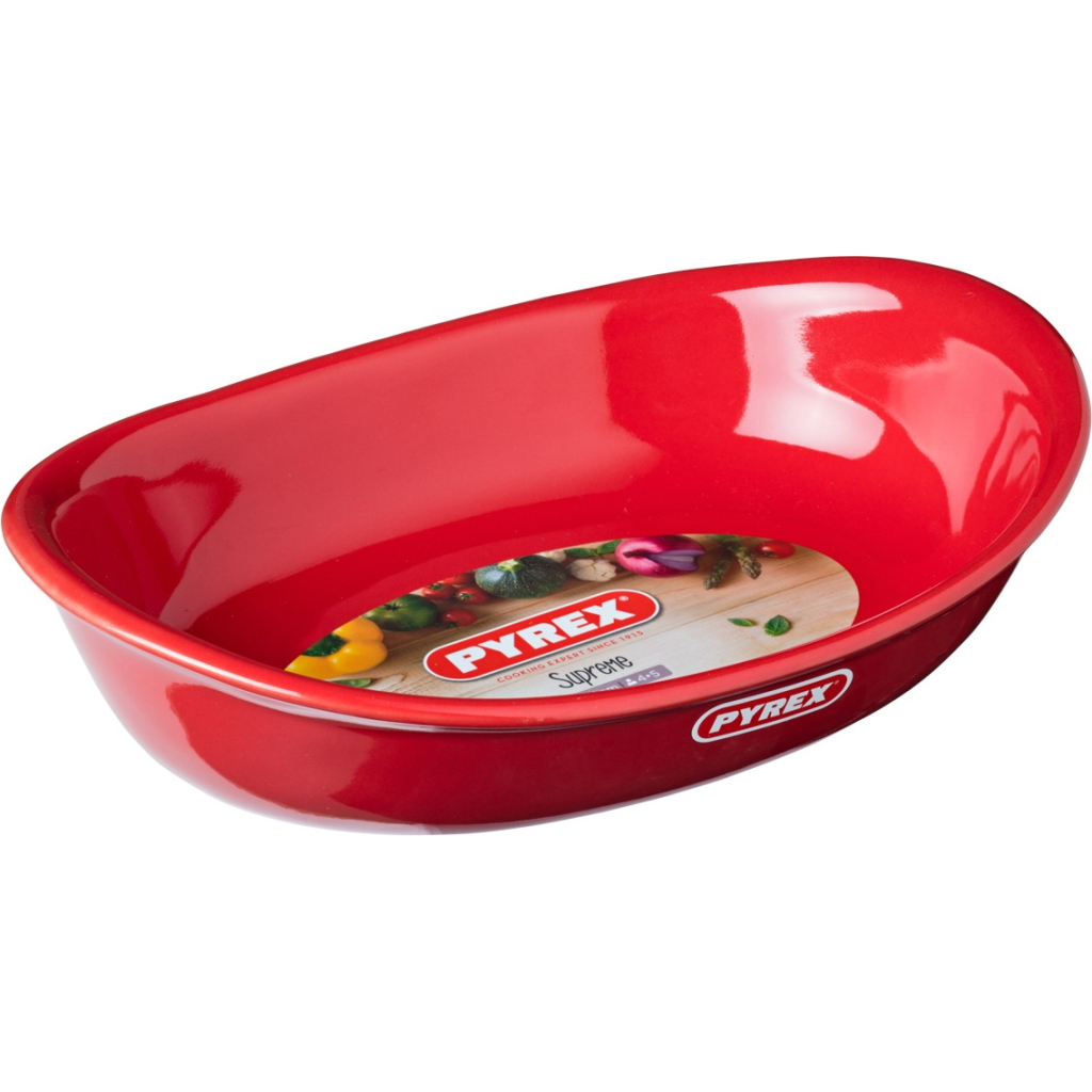 Форма для випікання Pyrex Supreme red овальна 31 х 21 см (SU31OR5/7246)