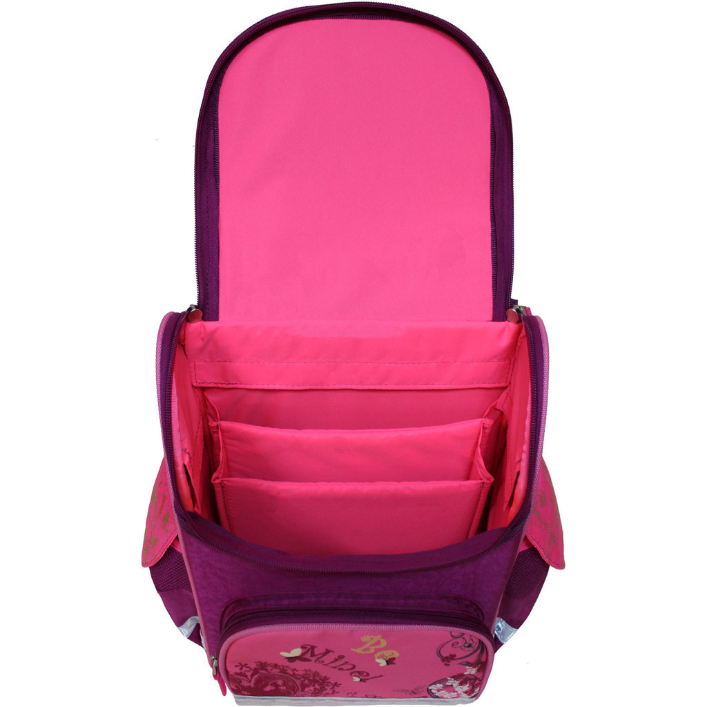 Портфель Bagland з ліхтариками Успіх 12 л. малиновий 389 (00551703) (80213700)