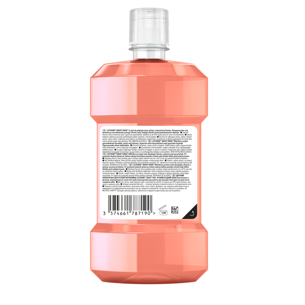 Ополіскувач для порожнини рота Listerine Smart Rinse Ягідна свіжість 500 мл (3574661787190)