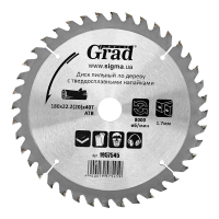 Saw disc Grad for wood with carbide tips Ø180×22.2(20)×40T, 8000rpm GRAD (1957545) (1957545)