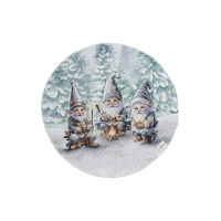 Table cloth Provence tapestry Fairytale gnomes D 35 cm (038429)