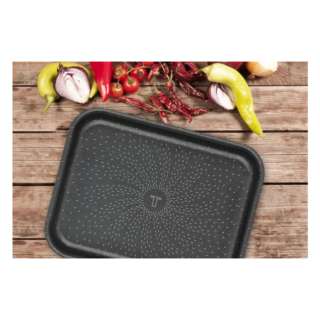 Лист для випікання Tefal Success, прямокутна, 19х25см, алюміній, чорний (J1600502)