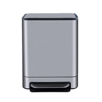 Trash can JAH Soft Close With pedal With inner bucket Silver metallic 30 l (20264)