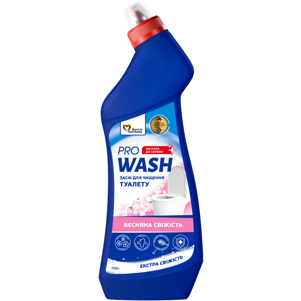Засіб для чищення унітазу Pro Wash Весняна свіжість 750 г (4262396145499)