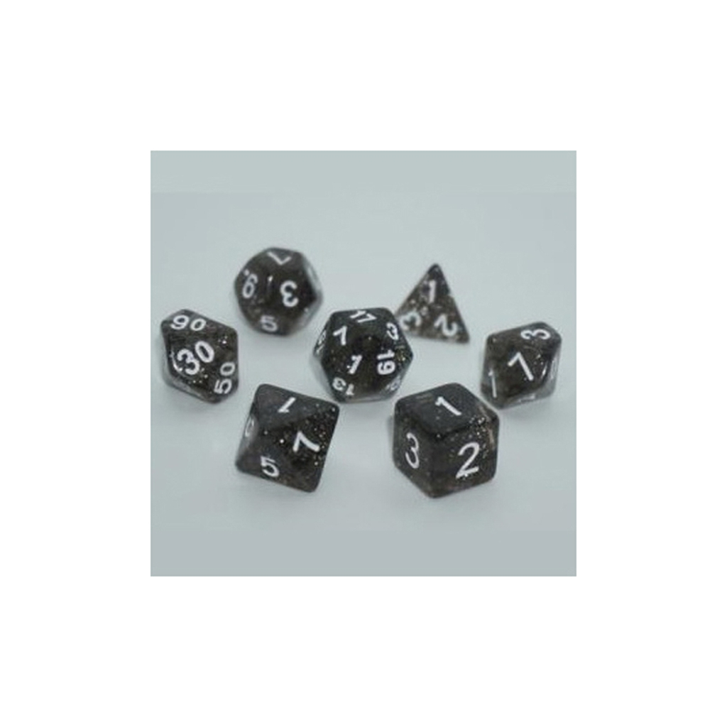 Набір кубиків для настільних ігор Games 7 Days Glitter 7 Dice Set - Black (g7dglit10) Набір кубиків для настільних ігор Games 7 Days Glitter 7 Dice Set - Black (g7dglit10)
