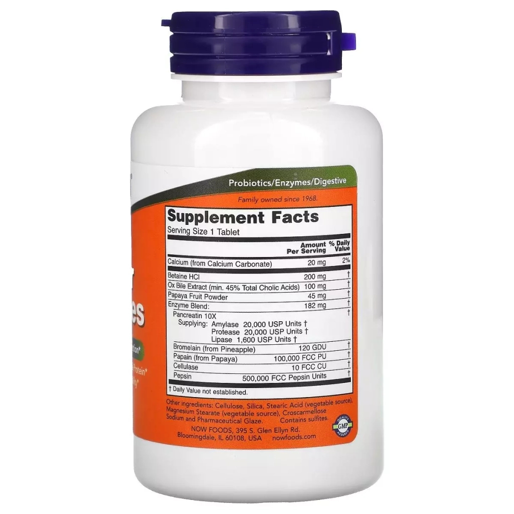 Вітамінно-мінеральний комплекс Now Foods Суперферменти, Super Enzymes, 90 таблеток (NOW-02960)