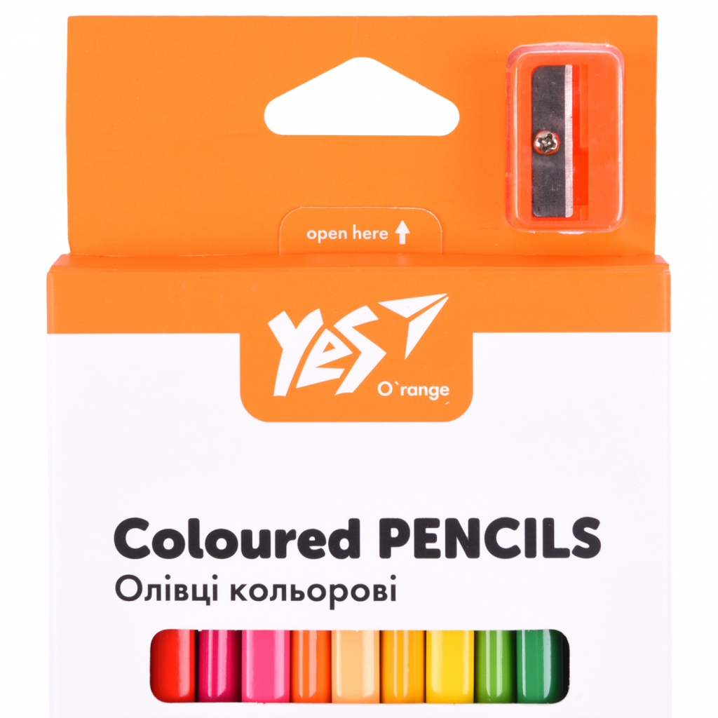 Олівці кольорові Yes Orange Line 18 кольорів з точилкою (290739) Олівці кольорові Yes Orange Line 18 кольорів з точилкою (290739)