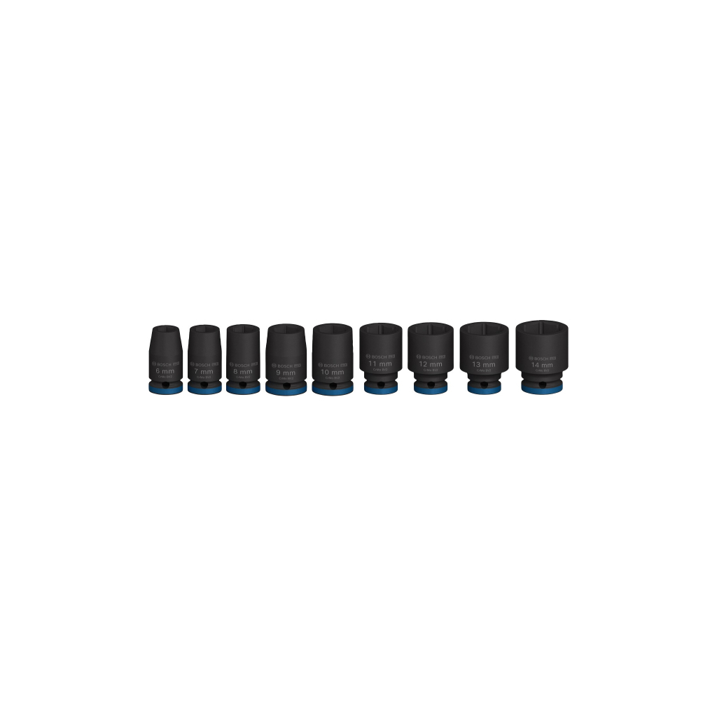Набір головок Bosch Professional ударних торцевих Standart 9шт, 1/4", 25мм (2.608.003.034)