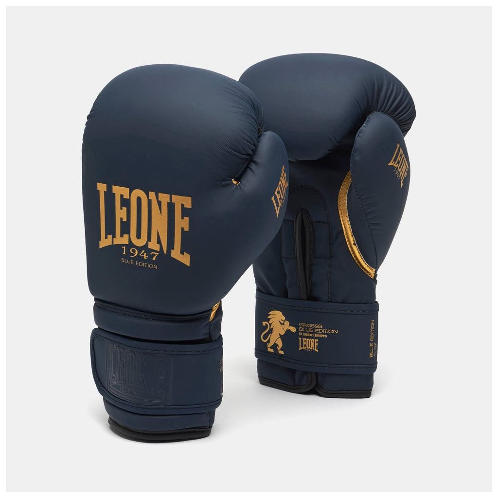 Боксерські рукавички Leone GN059B Blue Edition 12 унцій (GN059B_Blue_12oz)