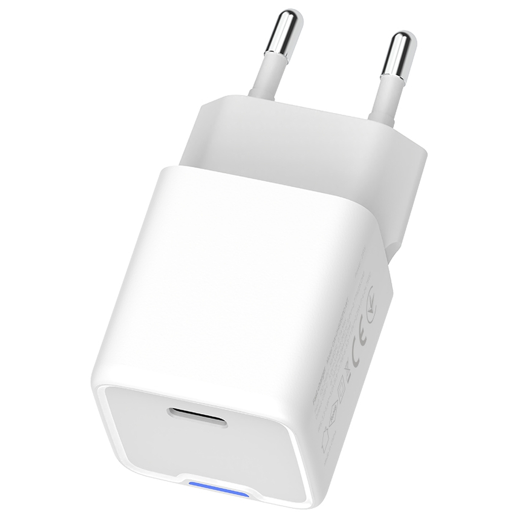 Зарядний пристрій ColorWay C101C GaN Mini 20W PD PPS USB-C white (CW-CHS059PD-WT)