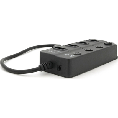 Концентратор Voltronic USB 3.0 to 4xUSB with LED buttons black (YT-3H4A)