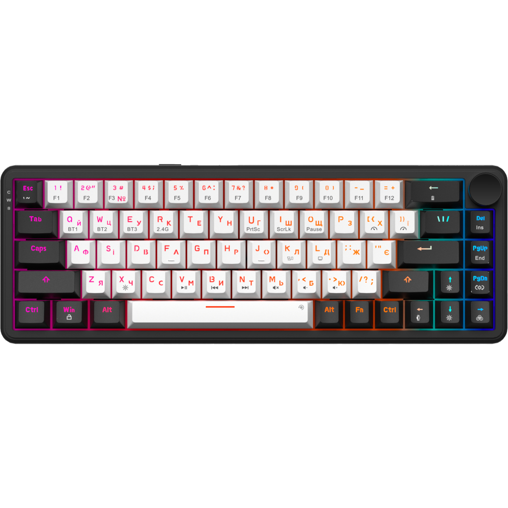 Клавіатура GamePro Asgard Valhalla MK210B Pro 65 RGB Wireless/Bluetooth/USB Black (MK210B Pro) Клавіатура GamePro Asgard Valhalla MK210B Pro 65 RGB Wireless/Bluetooth/USB Black (MK210B Pro)