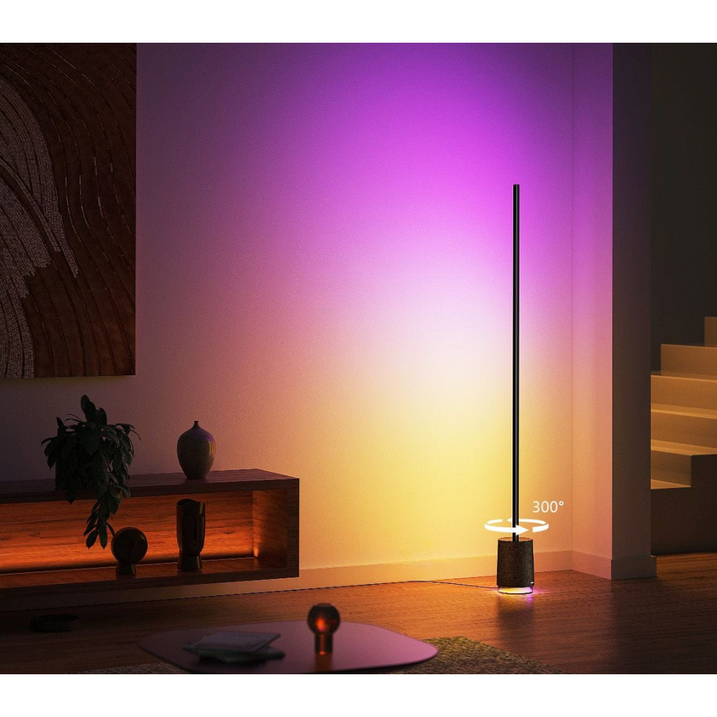 Торшер Govee H6079, 1500Lm, RGBICW, with speaker, WI-FI/Bluetooth, black (H6079312)