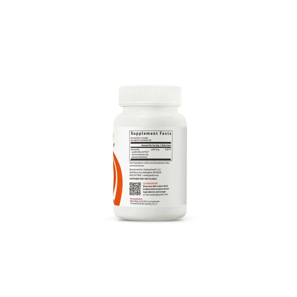 Вітамінно-мінеральний комплекс Seeking Health Вітамін B12, 1000 мкг, Methyl B12, 60 льодяників (SKH-52007)