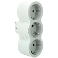 Network splitter Legrand STANDARD 3x2K+With front sockets, color White/Grey (694518)