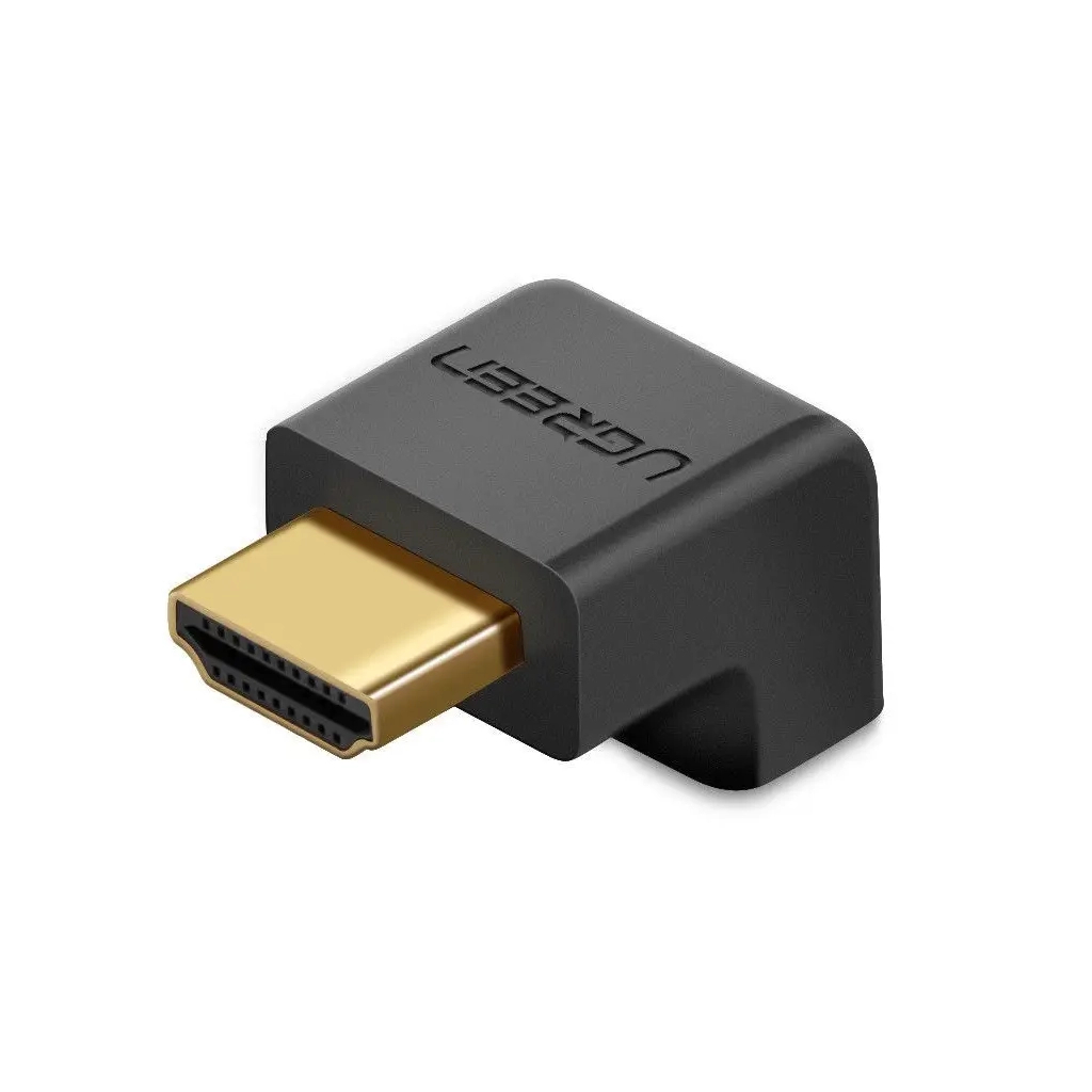 Перехідник HDMI M to HDMI F 90° corner Down HD112 black UGREEN (20109) Перехідник HDMI M to HDMI F 90° corner Down HD112 black UGREEN (20109)