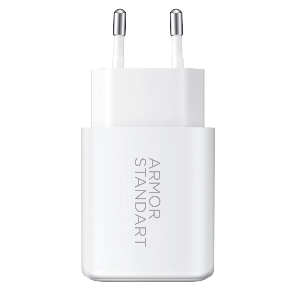 Зарядний пристрій Armorstandart 1xUSB-C PD25W + 1xUSB QC3.0 GaN white (ARM87066) Зарядний пристрій Armorstandart 1xUSB-C PD25W + 1xUSB QC3.0 GaN white (ARM87066)
