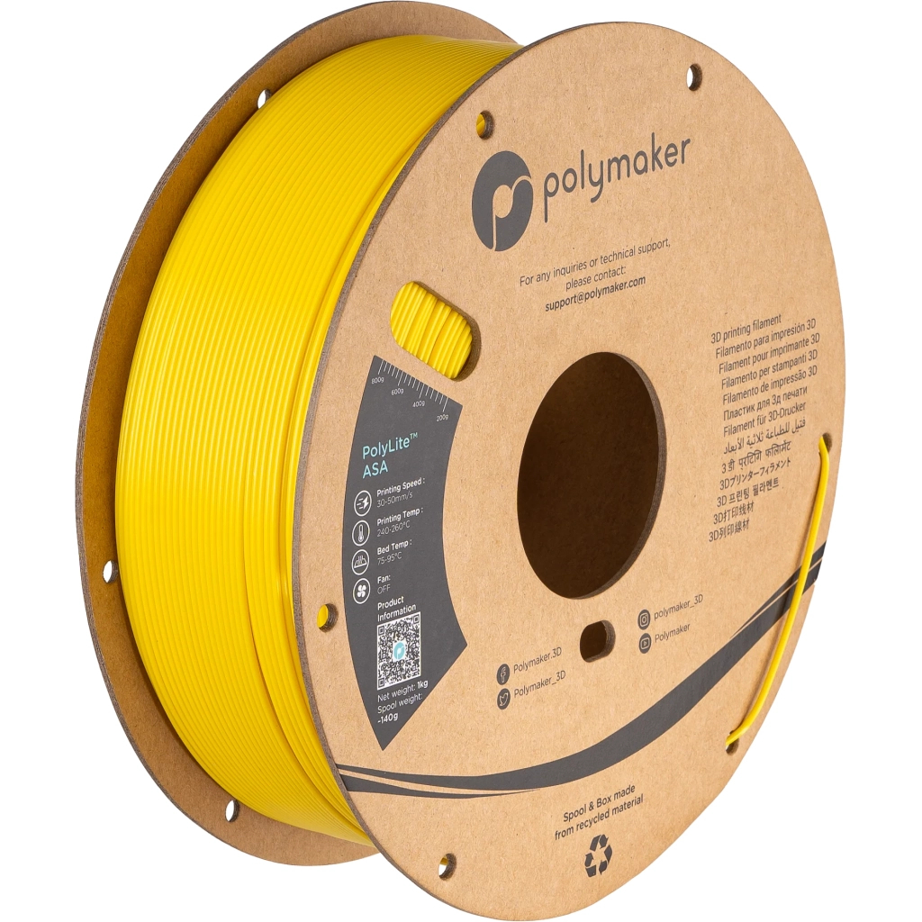 Пластик для 3D-принтера Polymaker ASA 1,75mm YELLOW 1kg (PF01031)