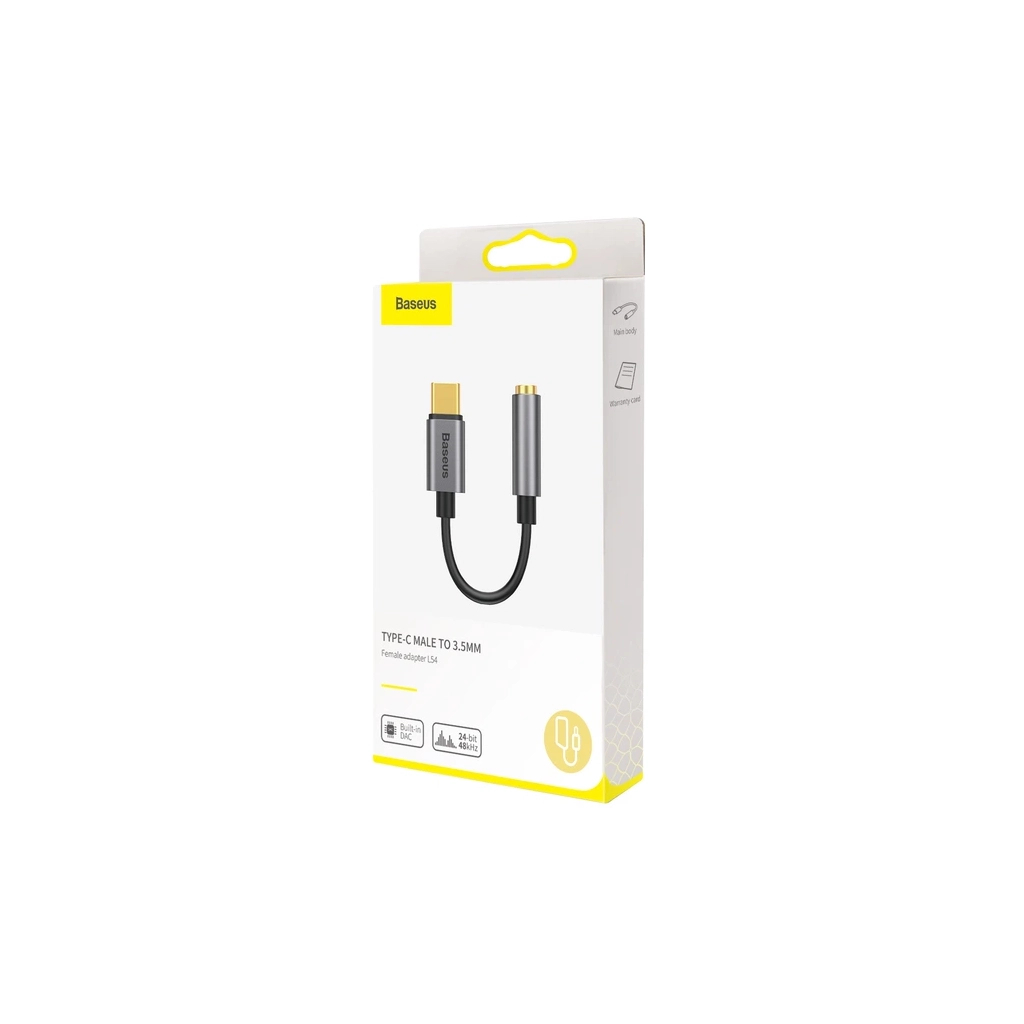 Перехідник USB-C M to 3.5mm F Baseus (CATL54-0G)