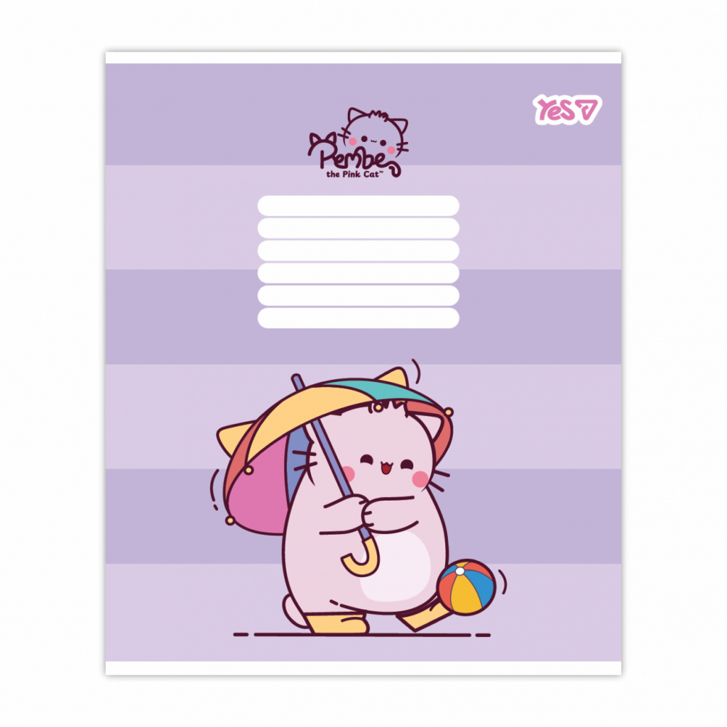 Зошит Yes Pembe the cat А5 18 аркушів клітинка (769090)