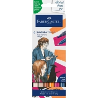 Art marker Faber-Castell set of double-sided Goldfaber Gofa Sketch Markers Manga, 6 colors (32547)