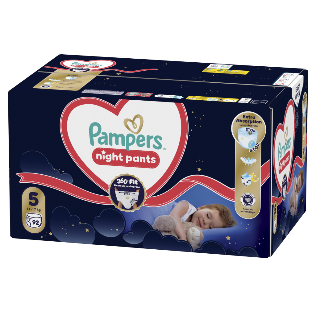 Підгузки Pampers Night Pants Розмір 5 (11-17 кг) 92 шт (8006530320542) Підгузки Pampers Night Pants Розмір 5 (11-17 кг) 92 шт (8006530320542)