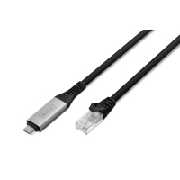 Дата кабель USB-C to RJ45 Ethernet 3.0m CAT 6A S/FTP 1Gbps LSZH Digitus (AK-300601-030-S)