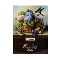 Buromax wall calendar A2 2027 year, 1 spring, Flowers and birds (BM.210650)