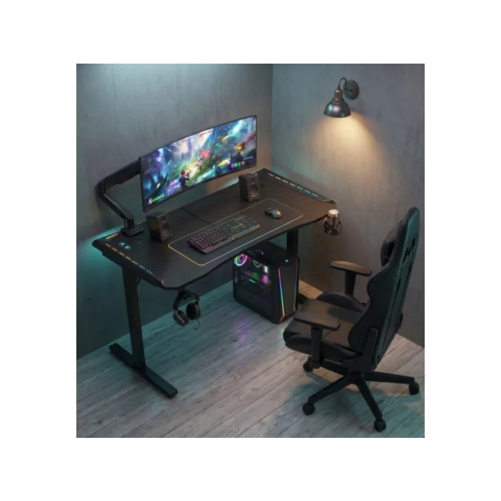 Комп'ютерний стіл GT Racer T-1452 Black (T-1452 (140x60x73) Black) Комп'ютерний стіл GT Racer T-1452 Black (T-1452 (140x60x73) Black)