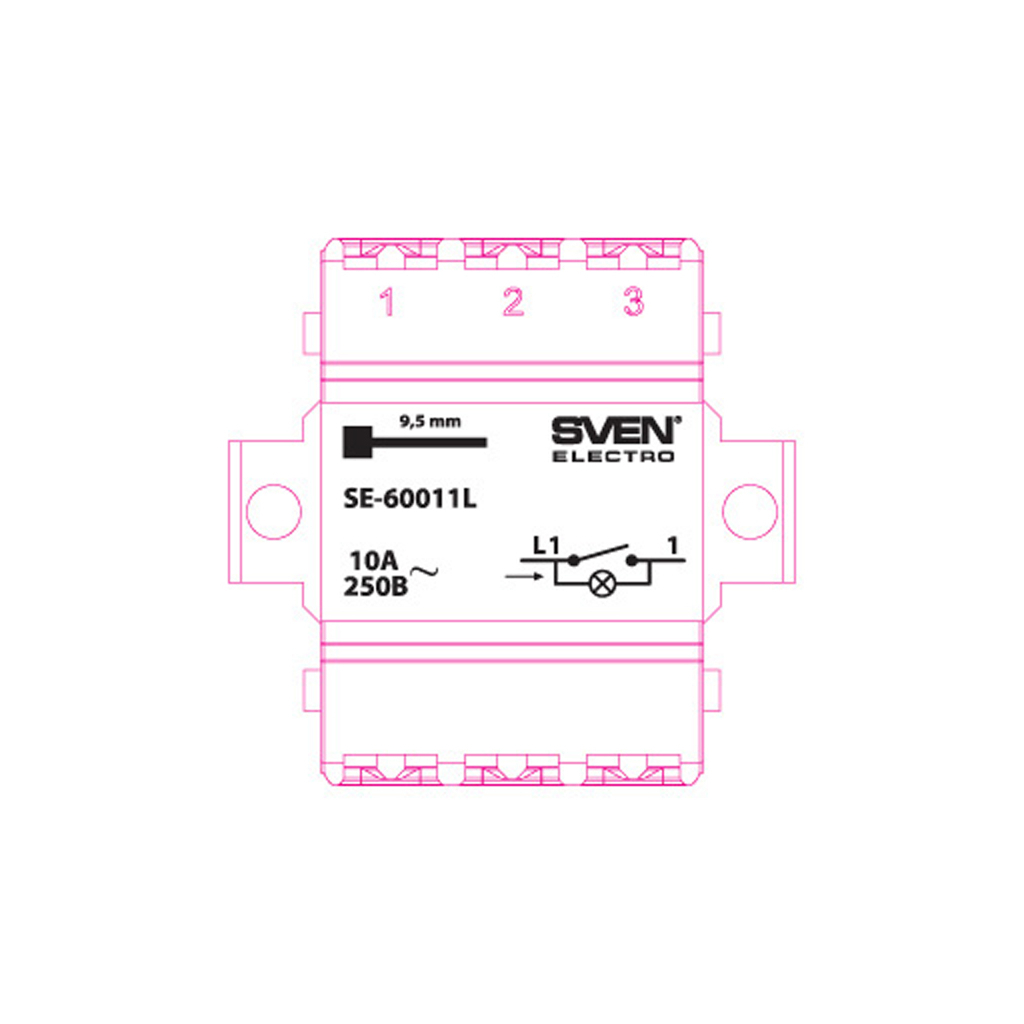 Вимикач Sven SE-60011L white (7100033)