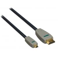 Кабель мультимедійний HDMI A to HDMI D (micro), 2.0m Bandridge (BVL1702)