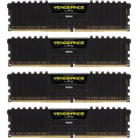 Модуль пам'яті для комп'ютера DDR4 16GB (4x4GB) 2400 MHz Vengeance LPX Black Corsair (CMK16GX4M4A2400C14)