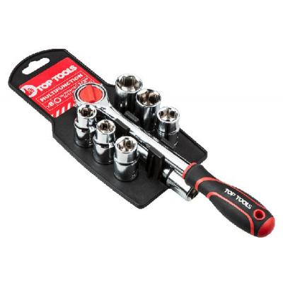 Набір інструментів Top Tools змінних головок торцевих 38D143, 1/2", 8 шт. (38D143) Набір інструментів Top Tools змінних головок торцевих 38D143, 1/2", 8 шт. (38D143)