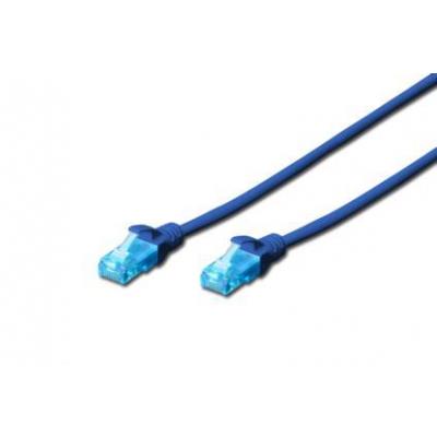 Патч-корд 5м, UTP, cat.5e, AWG 26/7, CCA, PVC, blue DIGITUS (DK-1512-050/B)