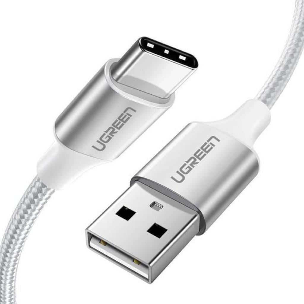 Дата кабель USB 2.0 AM to USB-C 1.0m aluminum braid US288 white Ugreen (60131)